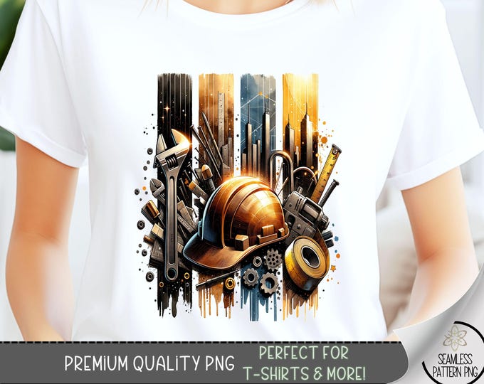 Construction T-Shirt Design, Hardhat Sublimation Design, Dad Tools Tshirt Digital Download File, Construction Design for Shirt for Mug, A57