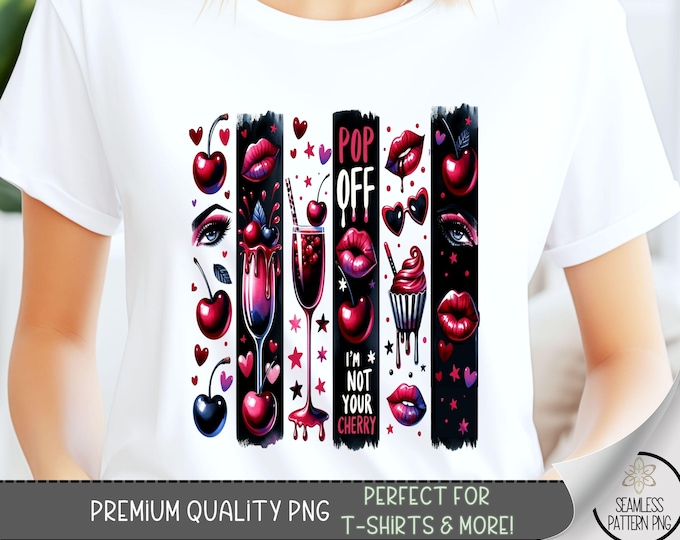 Glossy Cherry Lips T-shirt Design, Sassy Shirt PNG, Bubbly Alcohol PNG Design, Sarcastic Quote PNG Sublimation, Red Cherry Kiss Clipart, A75