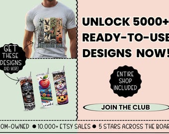 WHOLE SHOP BUNDLE Lifetime Access to Entire Shop, Unlimited Future Designs, All Inclusive Mega Bundle, Png Dtf Uv Dtf Files,Digital Download