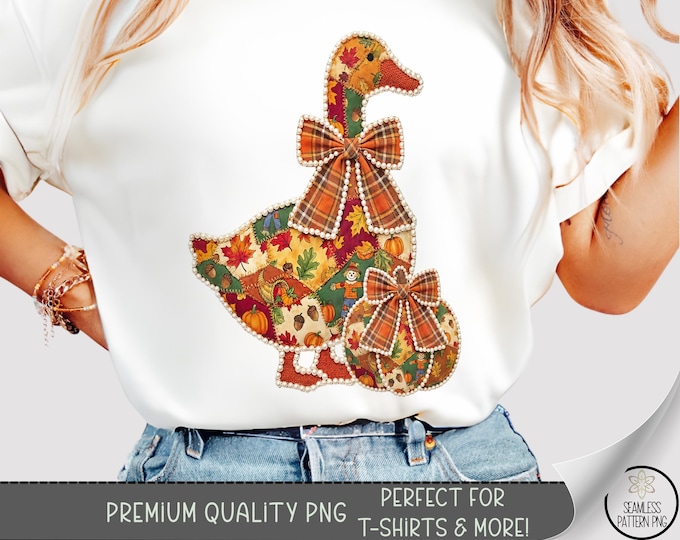 Duck Pumpkin T-shirt PNG, Fall Sublimation Design, Cozy DTF Shirt Graphic, Rustic TShirt File, B10241