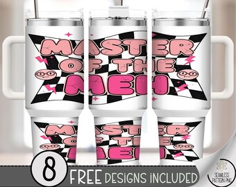 Checkered 40 oz tumbler wrap, Trendy Sublimation Design, Funky PNG Files, Retro 90's 40oz Tumbler Design, Cute Attitude PNG, A698