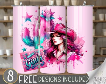 Western Tumbler Wrap, 20 oz Tumbler Sublimation Designs, Country Tumbler Wrap, Boho Cow  Hide Tumbler, Cowhide PNG, Country Girl Tumbler