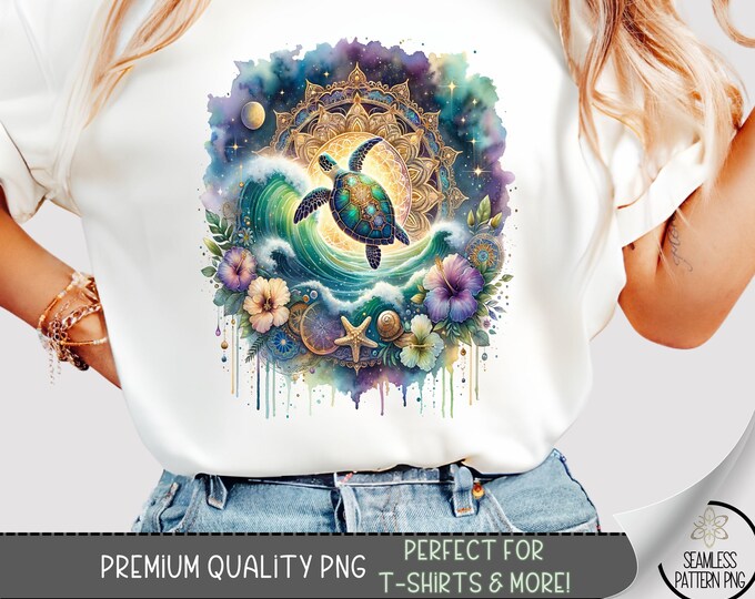 Sea Turtle T-Shirt PNG, Cute Summer Tee, Graphic Tee Design, Fun Summer Graphic Tshirt PNG, Sublimation Designs for Shirts Download A191