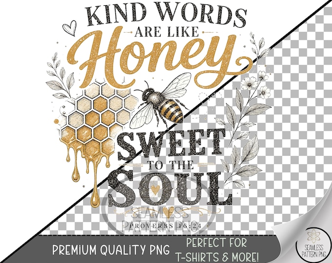 Inspirational Quote Sublimation Design, Honey UV DTF Graphic, Scripture Clip Art, Digital Download, B10197
