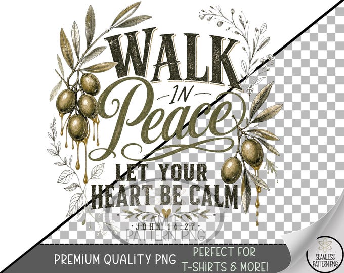 Inspirational Quote Sublimation Design, Peaceful UV DTF Graphic, Calm Clip Art, Digital Download, B10290