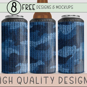 St Patrick's Day PNG, Lucky Clover Sublimation Design For 4-in-1 Can Cooler Wrap, Seamless Leopard Print File, B873 image 3