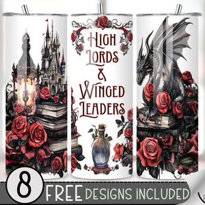 Book Dragon Tumbler Wrap, Fantasy Art 20 oz Skinny Sublimation Design, Magical Digital Mythical Instant Digital Download for Cup Lovers, A85