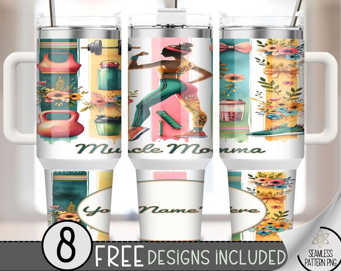Exercise 40oz Tumbler Wrap, Gym Motivation 40 OZ Sublimation Design, Fitness 40oz Quencher Tumbler File, Add Your Name Tumbler Wrap, A86