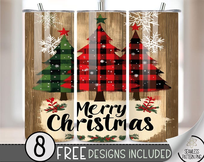 Rustic Christmas Tumbler Wrap, Country Sublimation Tumbler Wrap,Xmas 20Oz Sublimation Wrap,Seamless Sublimation Design,Christmas Tumbler PNG