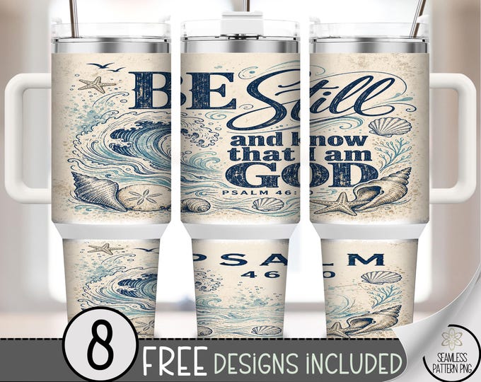 Inspirational 40 oz Tumbler Wrap, Faith Sublimation Design, Nautical PNG File, Digital Download, B10231