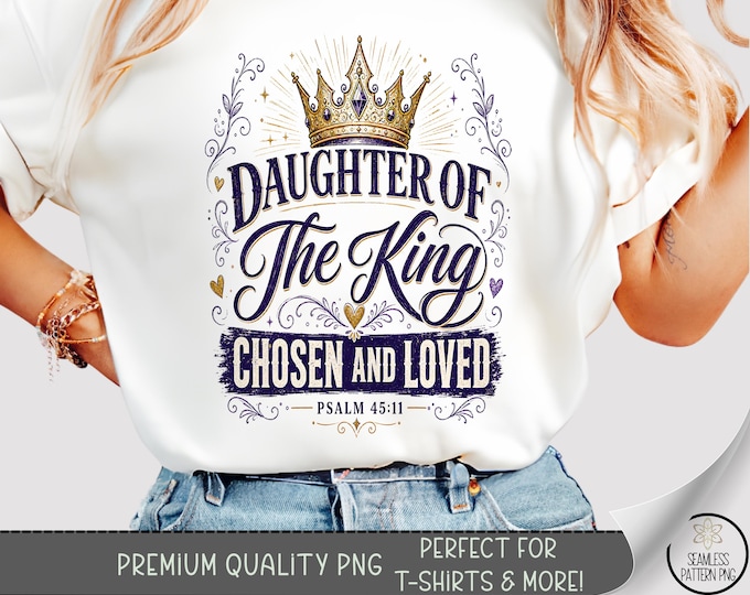 Crown Scripture T-shirt PNG, Bold Crown Sublimation Design, Inspirational DTF Shirt, Bible Verse TShirt File, Digital Download, B10212