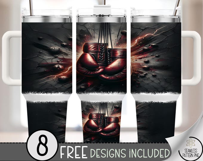 40 oz Boxing Gloves Wrap PNG, Grunge Fight Wall Punch Sublimation Design, Gym Fitness Sports Tumbler Wrap For Guy, A340