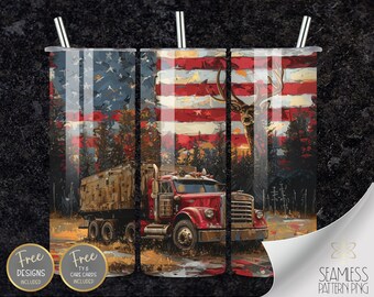 Tumbler Sublimation 20Oz Skinny Tumbler, Truck Tumbler Wrap, Semi Truck Tumbler, 20 Oz Tumbler Wrap, Sublimation Wrap, Instant Download