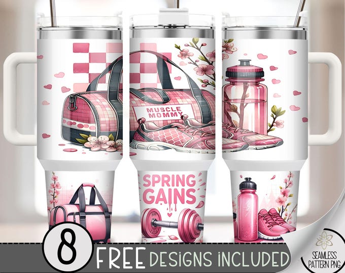 Exercise 40oz Tumbler Wrap, Gym Motivation 40 OZ Sublimation Design, Fitness 40oz Quencher Tumbler File, Muscle Mama Tumbler Wrap, A165