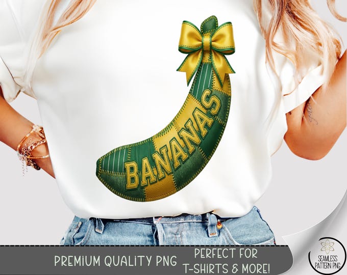Banana T-shirt PNG, Sports Novelty Sublimation Design, Festive DTF Shirt Graphic, Digital Download, B10230