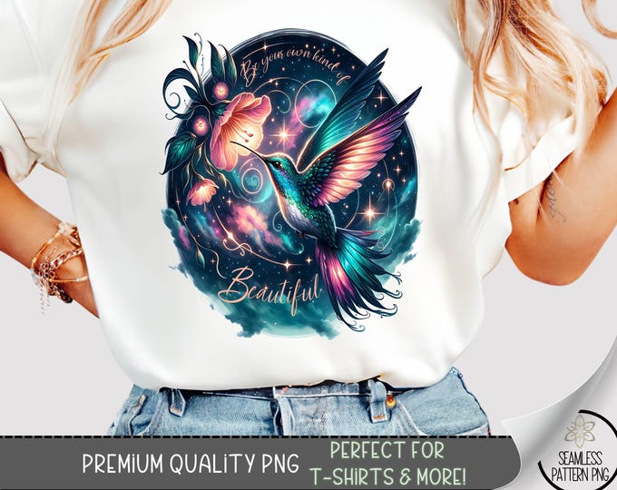 Be Your Own Kind of Beautiful T-Shirt Design, Flower Sweatshirt PNG, Affirmation Inspirational Sublimation Designs for Shirts, A182