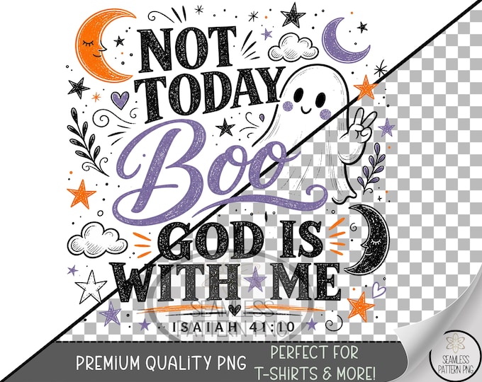 Halloween Sublimation Design, Ghost UV DTF Graphic, Boo Clip Art, Digital Download, B10317