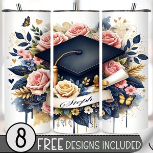 Senior 20 oz Tumbler Wrap, Class of 2025 20oz Skinny Tumbler Sublimation Design, Unique Sublimation Design for Seniors, Graduation, A196