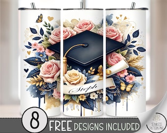 Senior 20 oz Tumbler Wrap, Class of 2026 20oz Skinny Tumbler Sublimation Design, Unique Sublimation Design for Seniors, Graduation, A196