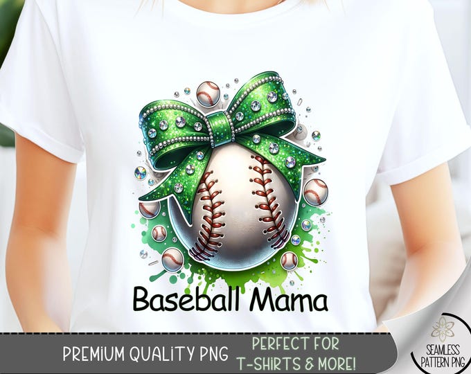 Coquette Baseball Png, Baseball Mama Png, Sport Png, Rhinestone Baseball T-Shirt Design, Softball DTF, Big Pride Png School Spirit Png, A166
