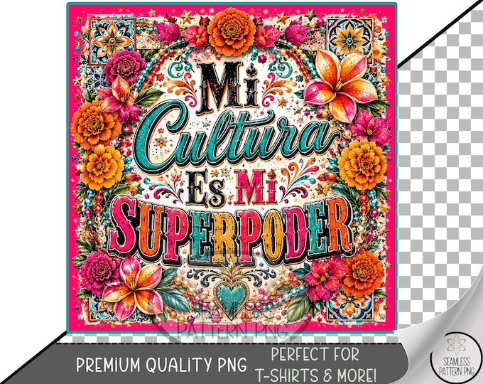 Cultural Pride Sublimation Design, Spanish Phrase UV DTF Graphic, Festive Clip Art, Digital Download, B10266