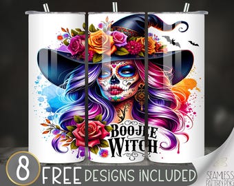 Halloween Witch Tumbler Wrap Png, Boojee Witch 20Oz Skinny Tumbler, Halloween 20 Oz Sublimation, Spooky Season Tumbler Digital Download
