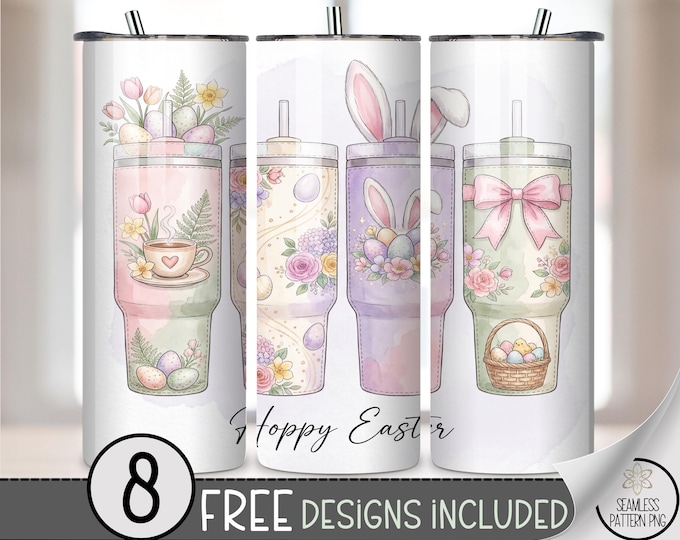 Easter Eggs PNG, 20 oz Tumbler Wrap, Cute Sublimation Design For Holiday, Digital Download, B923