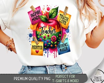 Teacher T-shirt Design, Teaching Shirt PNG, Happy Teacher Appreciation Tshirt Design, Back To School PNG, Teacher Life Sublimation, A199