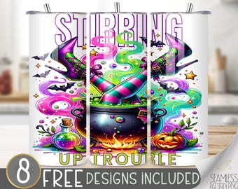 Halloween Tumbler Wrap, Witch 20Oz Skinny Tumbler, 20 Oz Skinny Tumbler Sublimation Design, Spooky Season Tumbler file,Halloween Tumbler Png