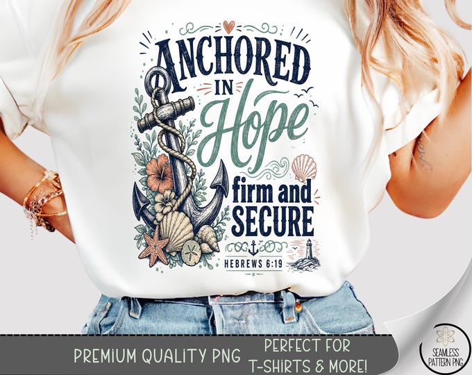 Anchor T-shirt PNG, Nautical Sublimation Design, Coastal DTF Shirt Graphic TShirt File (Digital Download) B10291