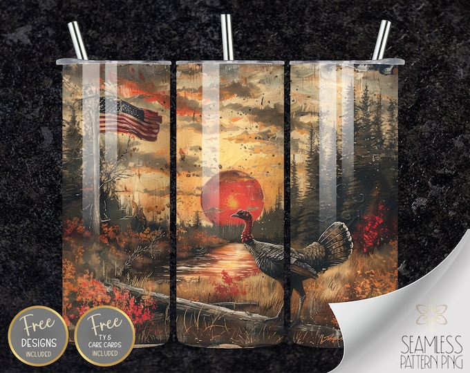 Turkey Hunting Png, Turkey Hunting Wrap, Tumbler Wrap Designs, Sublimation Hunting, 20 Oz Skinny Tumbler, 20Oz Tumbler Wrap, 20 oz Straight