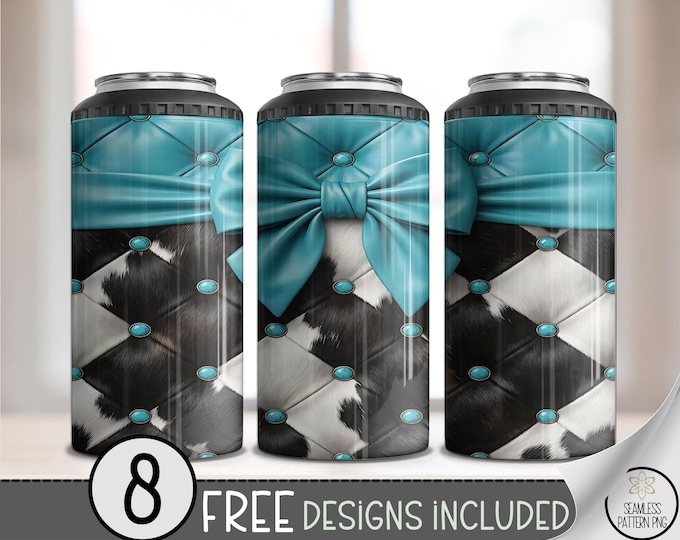 Teal Coquette PNG, 4-in-1, Glam Sublimation Design, Cow Prints, Digital Download, B983