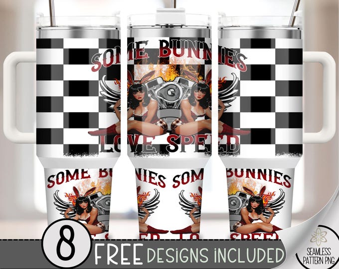 Motorcycle 40oz Tumbler Wrap, Biker Tumbler Sublimation Design, Funny Pinup Girl 40oz Quencher Tumbler Wrap PNG,Motorcycle Engine Rider A140