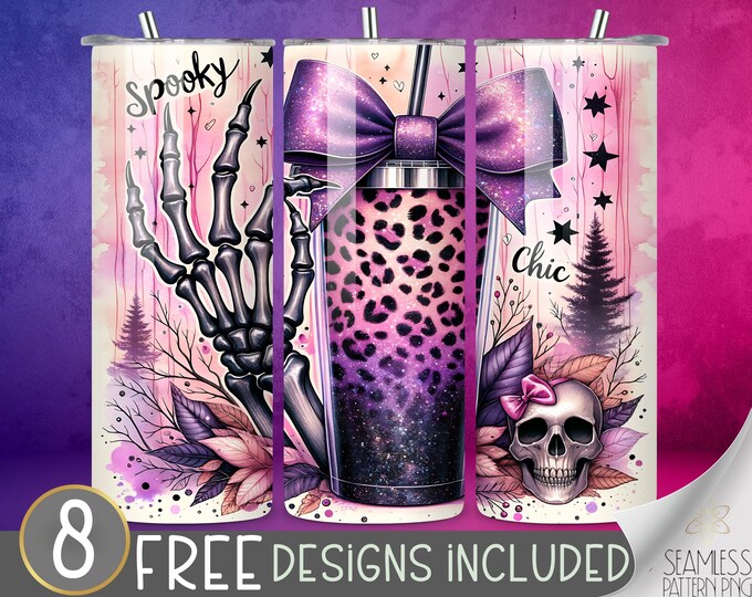 Black Coquette Bow Tumbler Wrap, Skeleton Boo-gee Png, Halloween Skull Design, Halloween Coquette Bow Png, Halloween Bougie Mom Sublimation