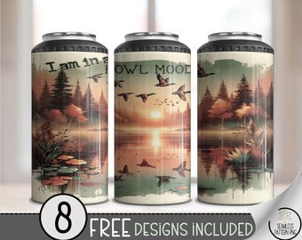 Bird Fowl Mood 4-in-1 Tumbler Wrap PNG, Funny Hunting Sublimation Design, Digital Download, Flock Sunset Flight, A784