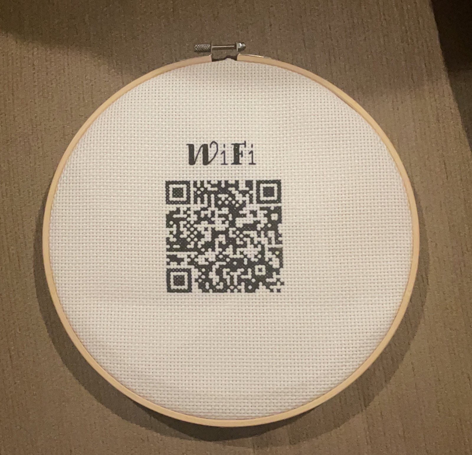 Wifi Network QR Code Crossstitch - Etsy