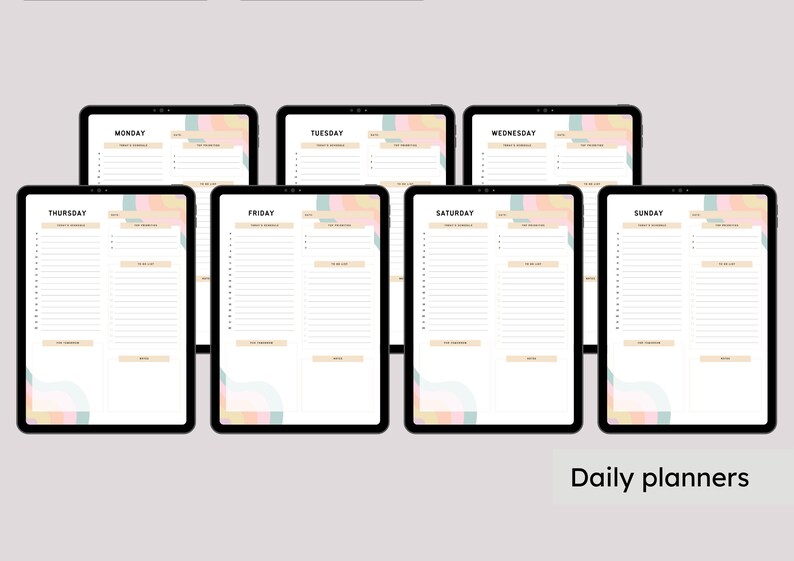 Printable Planners Download Planner Etsy