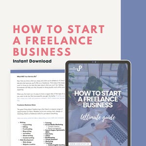 Start a Freelance Business Guide | 36-Page Digital PDF for Beginners | Build, Price & Grow Your Services
