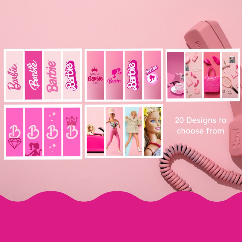Barbie Themed Bookmarks Downloadable Bookmarks 20 Printable Bookmarks ...