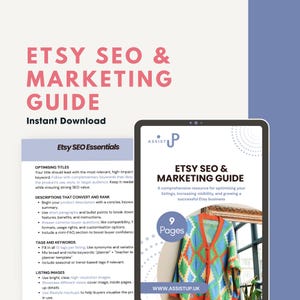 Etsy SEO and Marketing Guide | Digital Shop Optimisation & Marketing Strategy Workbook