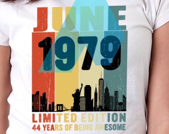 Vintage Birthday Design: Customizable Year & Month (Printable PNG)