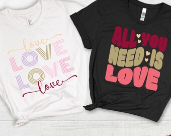 70s Groovy Love SVG Bundle for Cricut | Retro Style Faith & Cupid Cut Files | Vintage Sublimation Designs for Shirts and Mugs