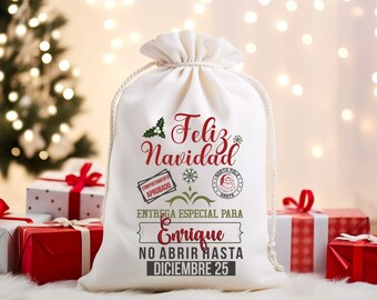 Spanish Santa Sack Design: Christmas Sublimation PNG (Digital Download)