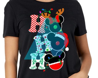 Mouse Ho Ho Ho Christmas Design Instant Download PNG file image at 300 DPI | T-shirt Sublimation Vinil and Textil Printing