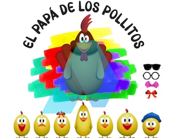 El Papá de los Pollitos PNG Design | Latino Father's Day Gift (Digital Download)