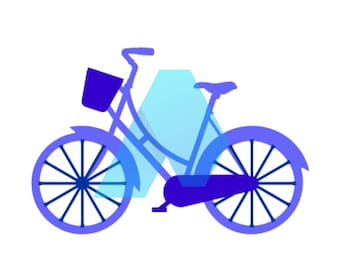 Bicycle Silhouette: Vector Illustration Clipart (SVG, PNG, Studio3, DXF)