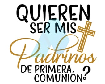 Godparents Proposal SVG: Spanish Primera Comunion Gift (Digital Download)