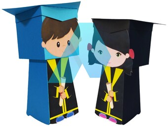 Graduation Party Box Cutting Files | DIY Gift Box (PDF, SVG)