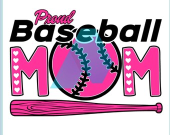 Proud Baseball MOM PNG Design | Sport Mom Outfit (Printable)