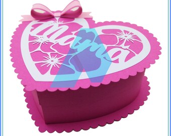 Heart Box Cutting Files - Mother's Day Gift (DIY Printable)